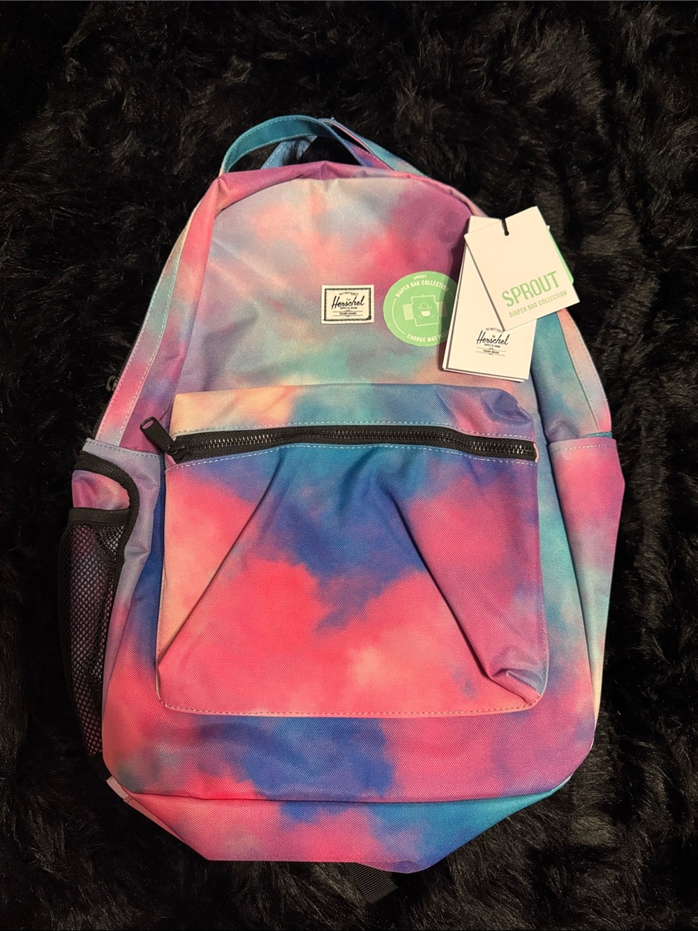 Herschel Supply Company Sprout Tie-Dye Pink Blue diaper Backpack/ 13”laptop 24L